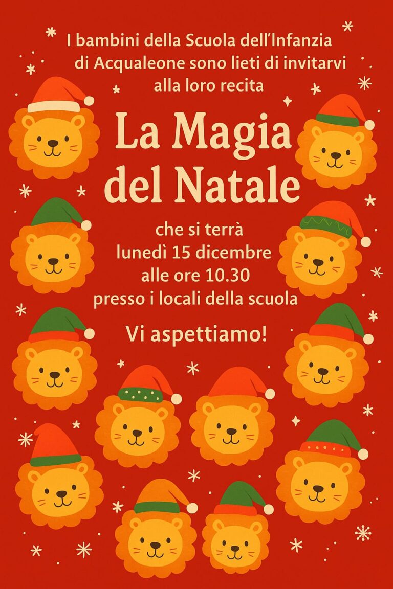 Recita di Natale Scuola dell’Infanzia di Acqualeone