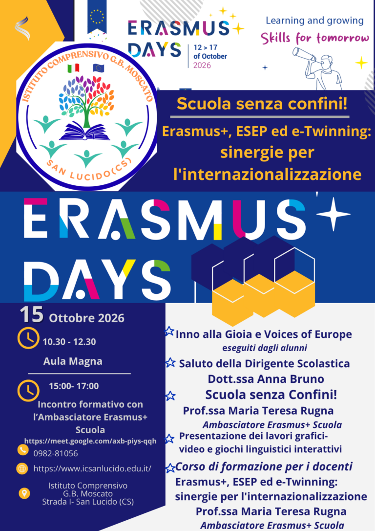 Scuola senza Confini! – Erasmus+, ESEP ed eTwinning: sinergie per l’internazionalizzazione